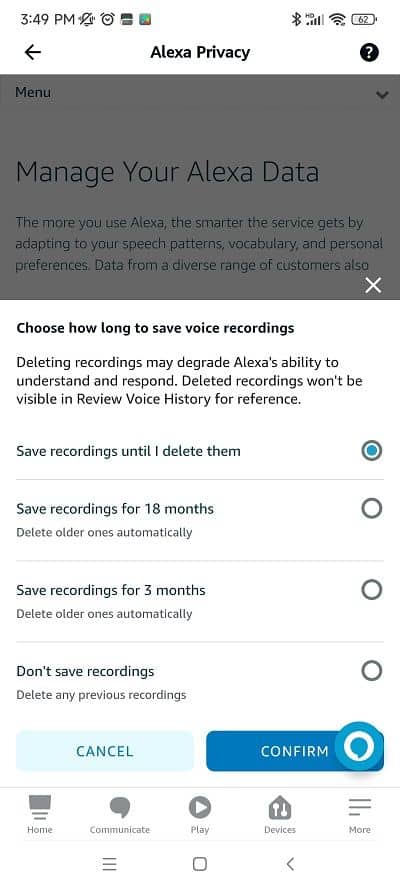 Finding Alexa Voice Manage Step 3