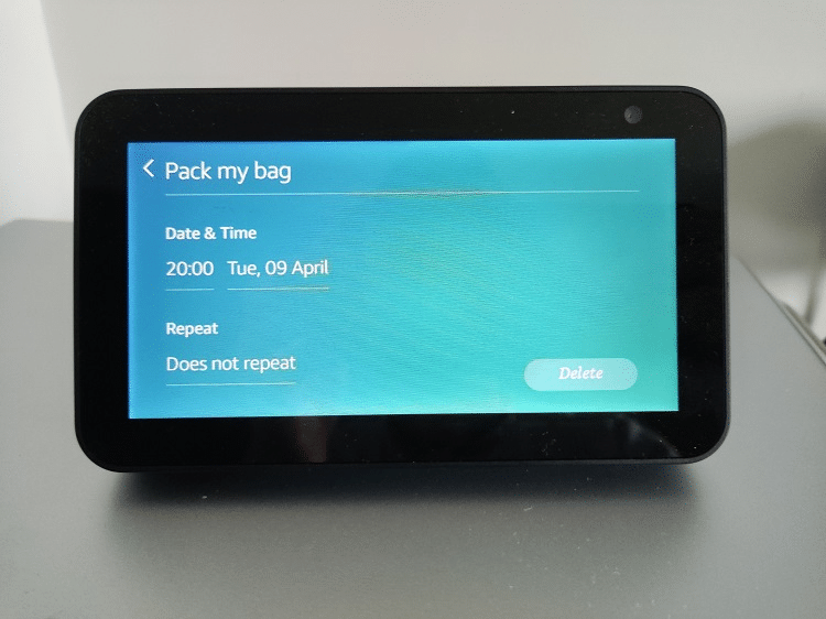 Setting an reminder on my Echo show