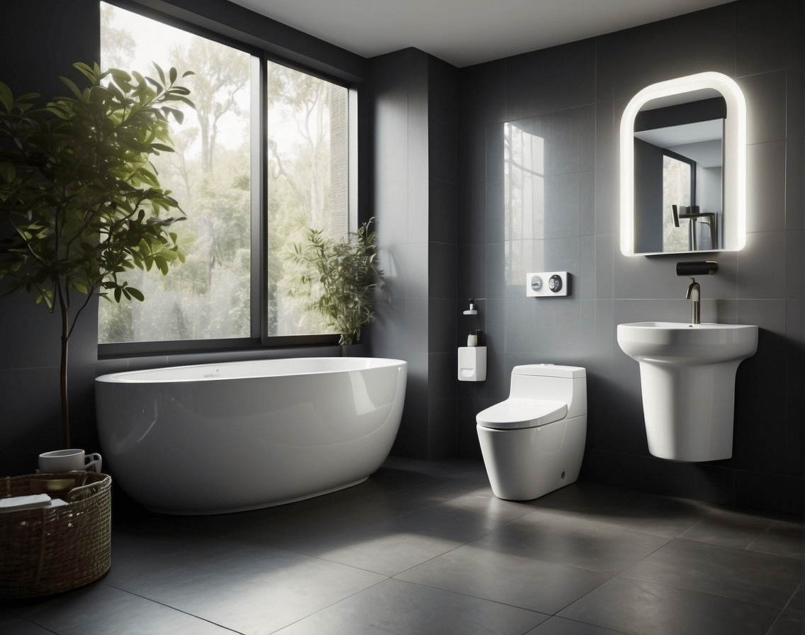 smart toilet in the bathroom