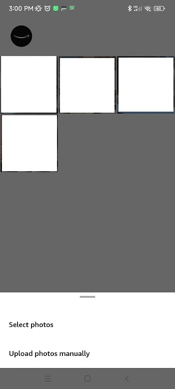 Uploading images to Amazon Photos mobile application