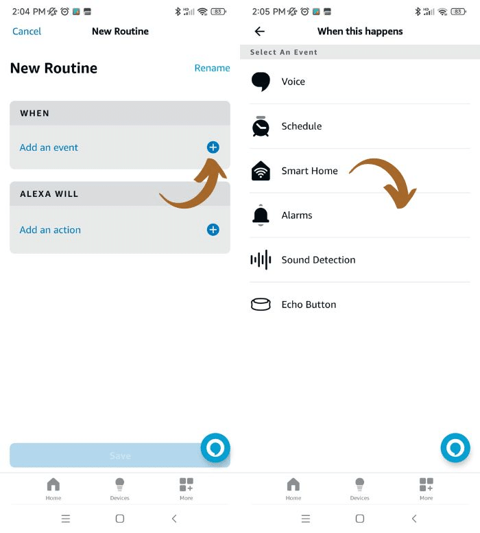 Adding new alarm event to the Alexa routine