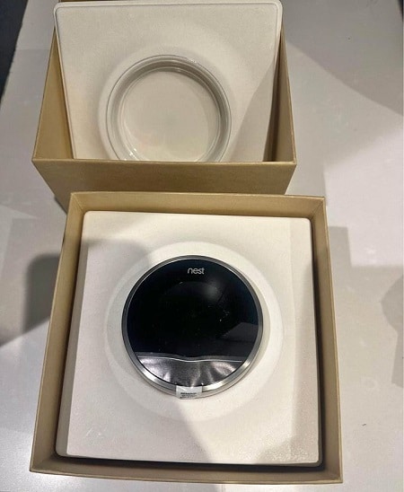 nest smart thermostat in the box